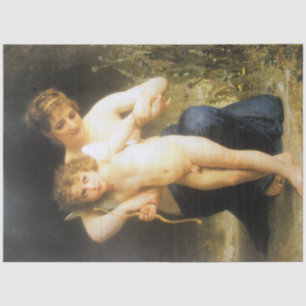 Frau mit Cupid, Bouguereau Seidenpapier