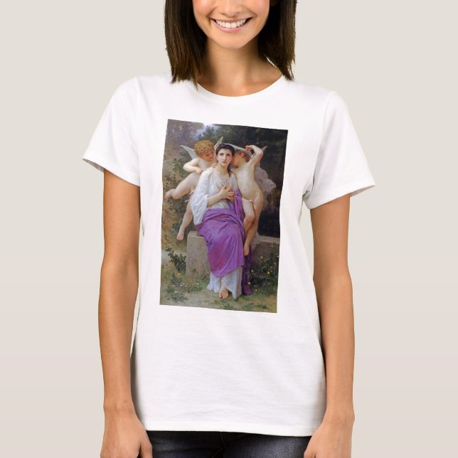 Frau mit Cupid, Bouguereau T-Shirt (Vorderseite)