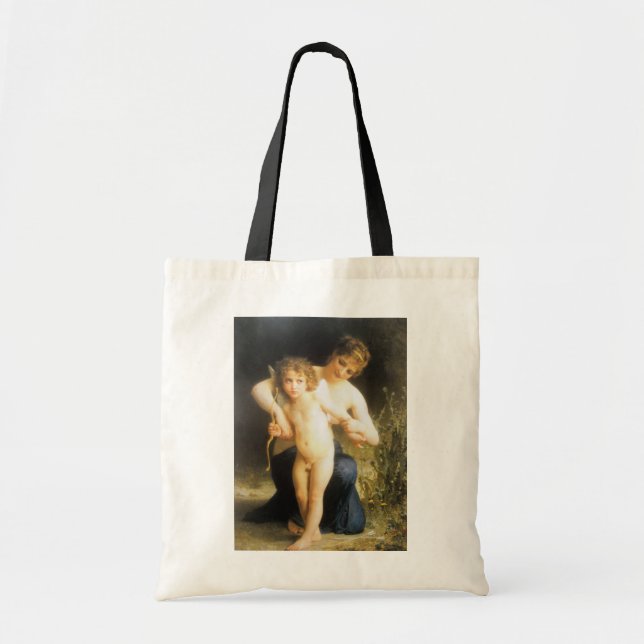 Frau mit Cupid, Bouguereau Tragetasche (Vorne)