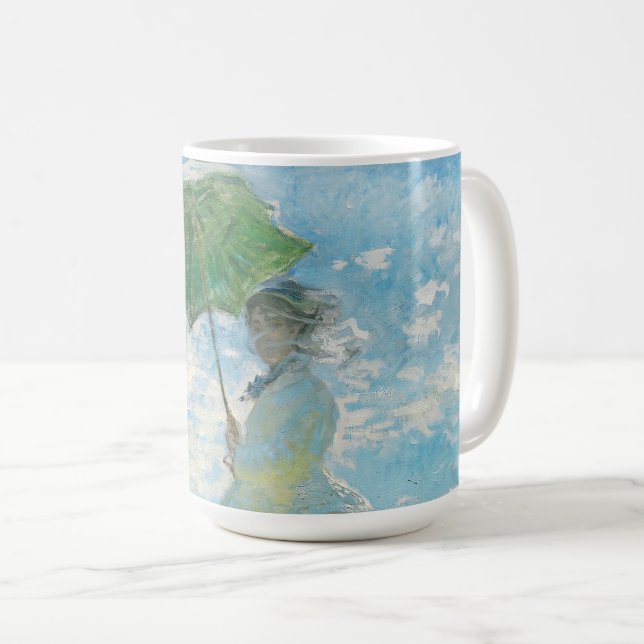 Frau mit dem Parasol Claude Monet Kaffeetasse (VorderseiteRechts)