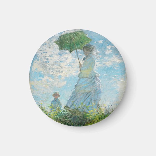 Frau mit dem Parasol Claude Monet Magnet (Vorne)