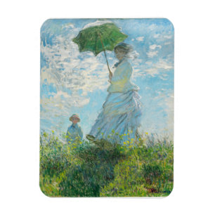 Frau mit dem Parasol Claude Monet Magnet