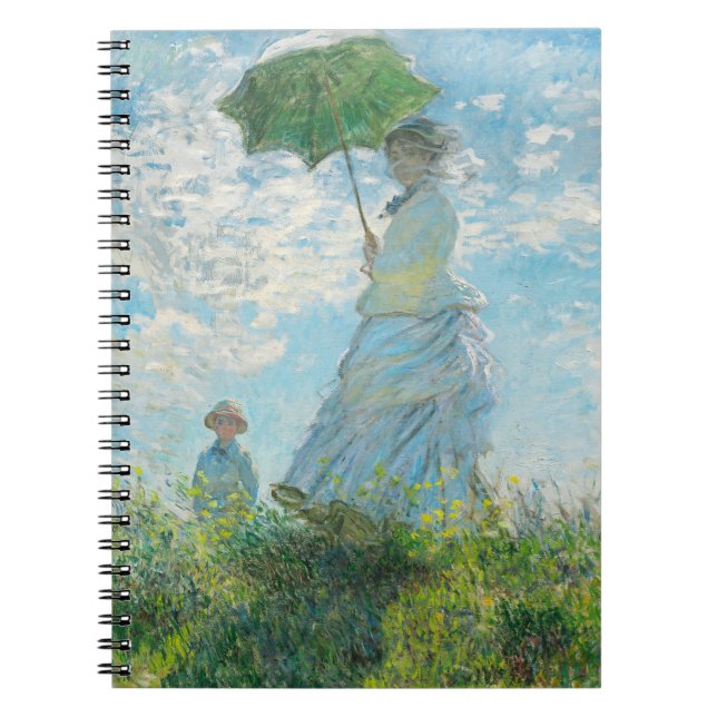Frau mit dem Parasol Claude Monet Notizblock (Vorderseite)