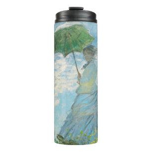Frau mit dem Parasol Claude Monet Thermosbecher