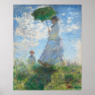 Frau mit dem Parasol Madame Monet und ihr Sohn Poster