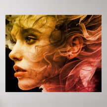 Frau mit einem 1974er-Vibe an einer quadratischen 