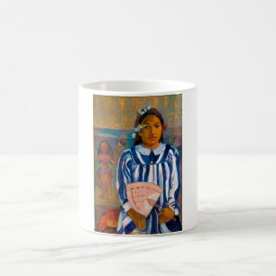 Frau mit einem Fan, Gauguin Kaffeetasse