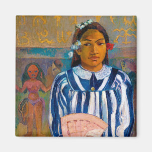 Frau mit einem Fan, Gauguin Magnet