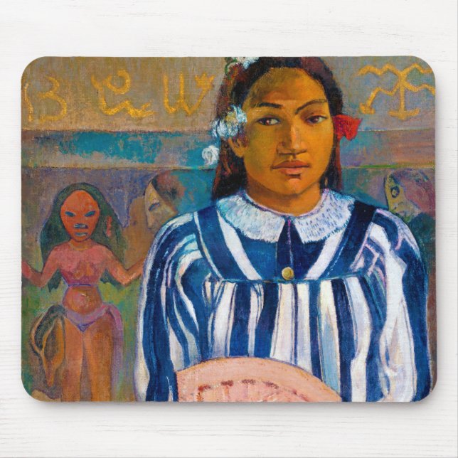 Frau mit einem Fan, Gauguin Mousepad (Vorne)