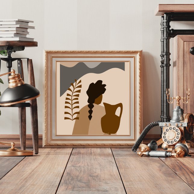 Frau mit einem Pitcher in Abstraktem Stilposter Poster (Von Creator hochgeladen)