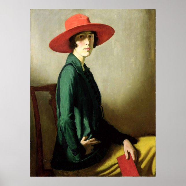 Frau mit einem Red Hat Poster (Vorne)