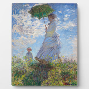 Frau mit einem Sonnenschirm Monet Fotoplatte