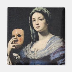 Frau mit einer Maske 2 Magnet