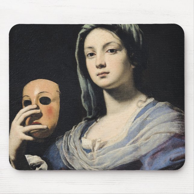 Frau mit einer Maske 2 Mousepad (Vorne)