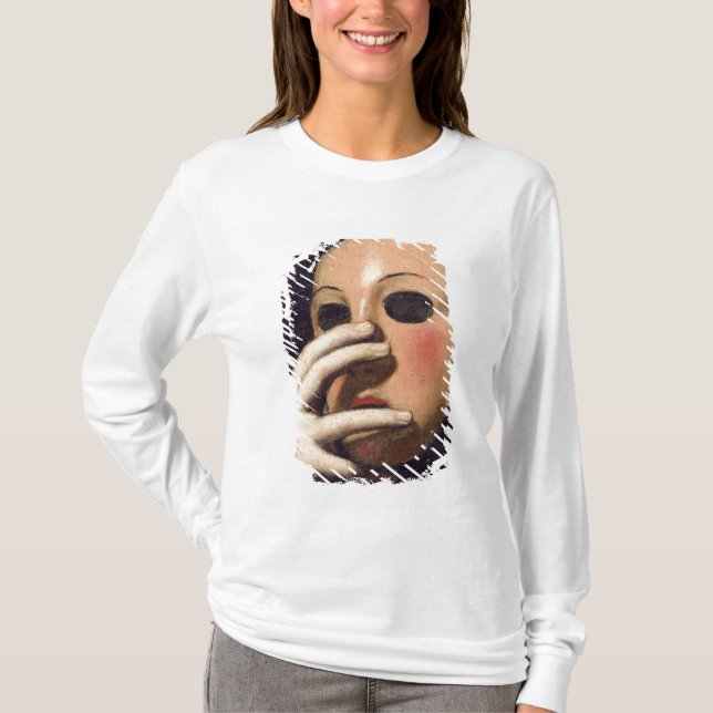 Frau mit einer Maske T-Shirt (Vorderseite)