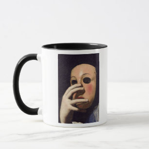Frau mit einer Maske Tasse