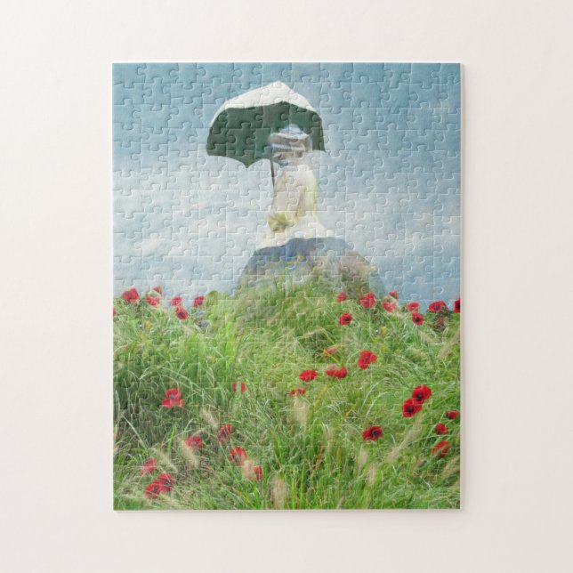 Frau mit einer Parasoltradition von Claude Monet Puzzle (Vertikal)