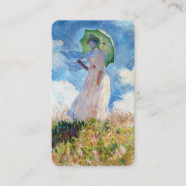 Frau mit einer Sonnenschirm-Claude Monet-Kunst Visitenkarte
