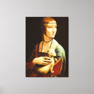 Frau mit Ermine, Leonardo da Vinci Leinwanddruck
