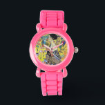 Frau mit Fan von Gustav Klimt Armbanduhr<br><div class="desc">Frau mit Fan von Gustav Klimt. Bitte besuchen Sie mein Geschäft für mehr interessantes Design und mehr Farbwahl. => zazzle.com/colorfulworld*</div>