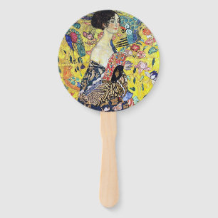 Frau mit Fan von Gustav Klimt Fächer