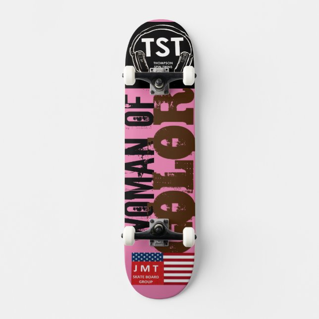 FRAU MIT FARBE Skateboard (Vorderseite)