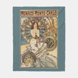 Frau mit Federn - PLM Bahnreise-Plakat Fleecedecke