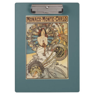 Frau mit Federn - PLM Bahnreise-Plakat Klemmbrett