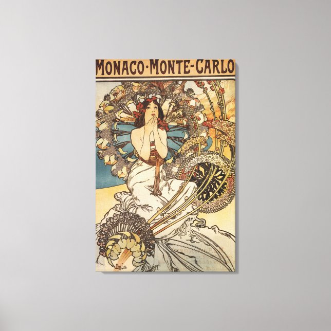 Frau mit Federn - PLM-Bahnreisen-Poster Leinwanddruck (Vorderseite)