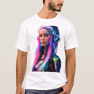 Frau mit futuristischer Schönheit T-Shirt