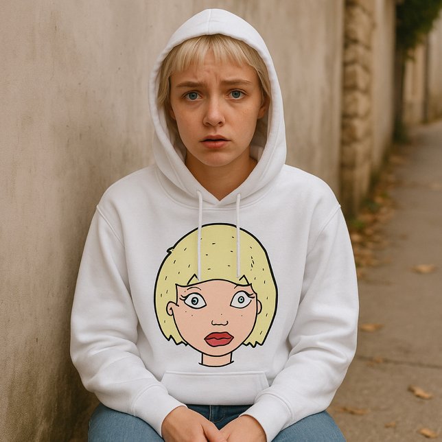 Frau mit gelbem Haar Hoodie (Von Creator hochgeladen)