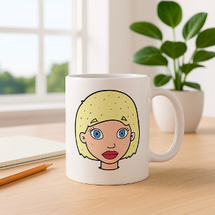 Frau mit gelben Haaren Kaffeetasse