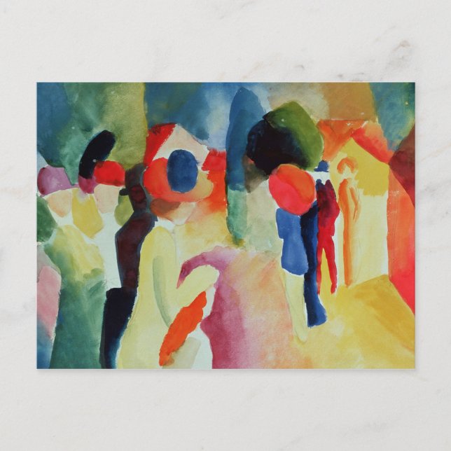 Frau mit Gelbweste, 1913 Postkarte (Vorderseite)