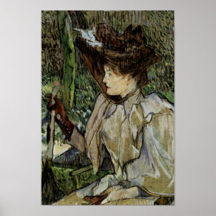 Frau mit Gloves von Toulouse-Lautrec Poster