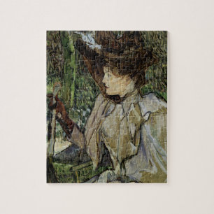 Frau mit Gloves von Toulouse-Lautrec Puzzle