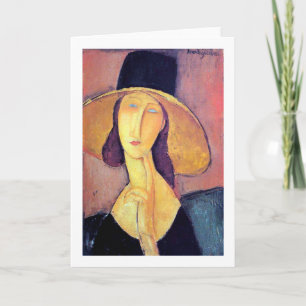 Frau mit Großhut, Modigliani Karte