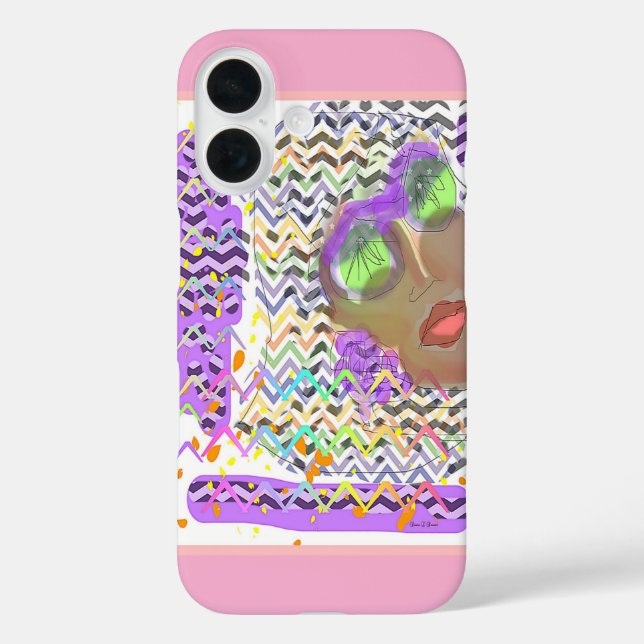 Frau mit grüner Brille Case-Mate iPhone Hülle (Rückseite)