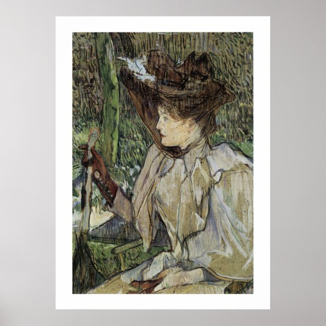 Frau mit Handschuhen (Honorarplatzer) Poster (Vorne)