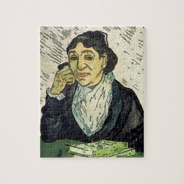 Frau mit Handy & Büchern Jigsaw Puzzle (Vertikal)