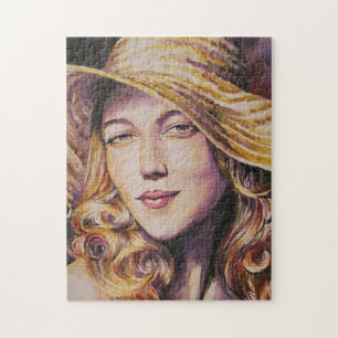 Frau mit Hut Puzzle