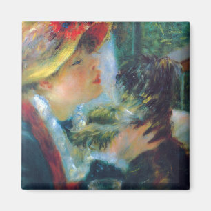 Frau mit ihrer HundRenoir schönen Kunst Magnet