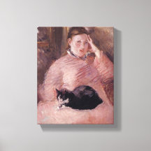Frau mit Katze (von Edouard Manet)