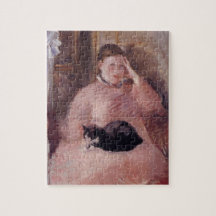 Frau mit Katze (von Edouard Manet)
