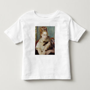 Frau mit Katze von Pierre-Auguste Renoir Kleinkind T-shirt