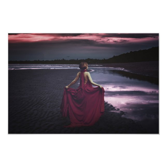 Frau mit Kleid, schöne Kunst Fotodruck (Vorne)