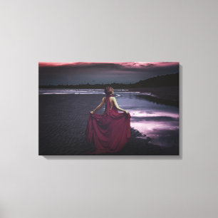 Frau mit Kleid, schöne Kunst Leinwanddruck