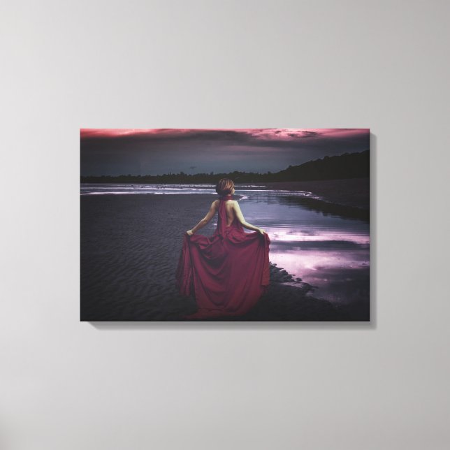 Frau mit Kleid, schöne Kunst Leinwanddruck (Vorderseite)