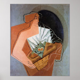 Frau mit Korb, durch Juan Gris Poster