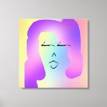 Frau mit Lila Haar-Poster
