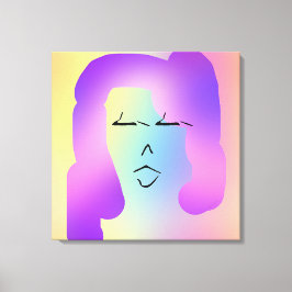 Frau mit Lila Haar-Poster Leinwanddruck